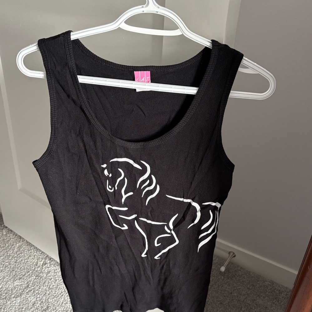 Black Horse Graphic Muscle Tee